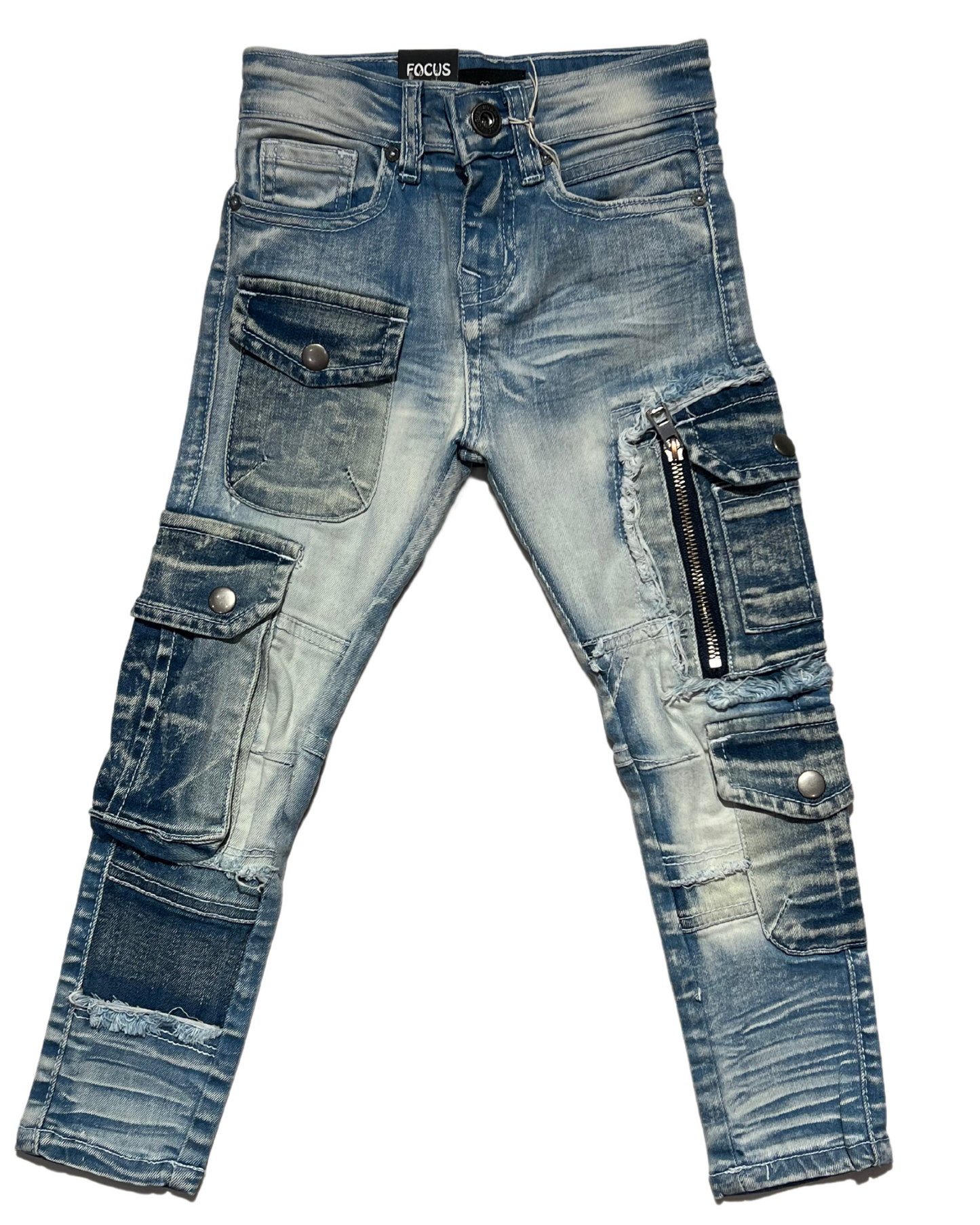 Kids Cargo Slim Fit Jeans 3413