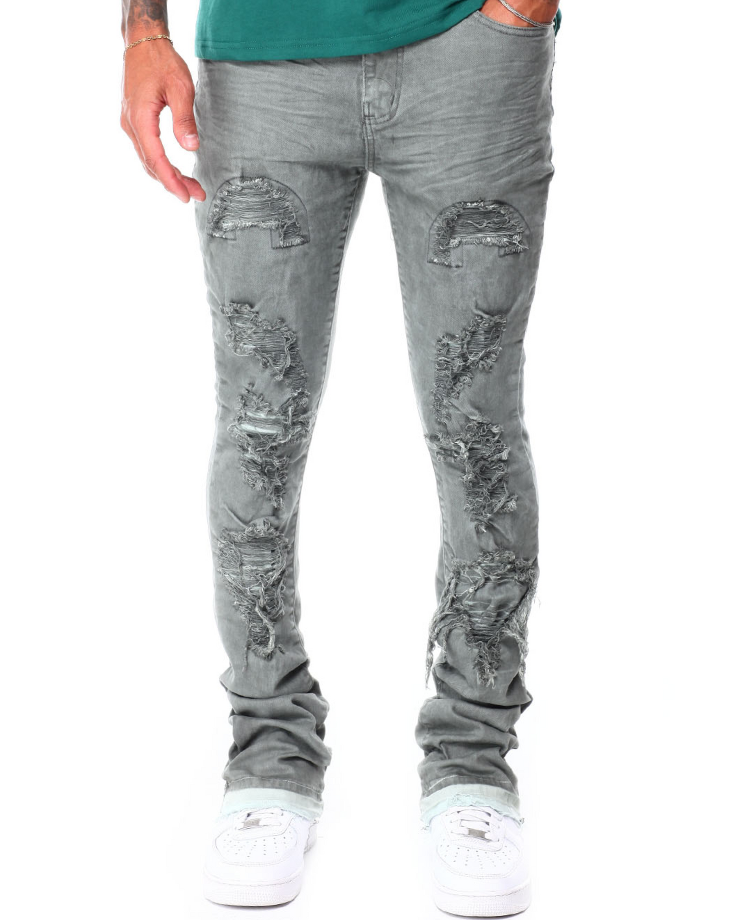 Overdye Twill Stacked Jeans 5763