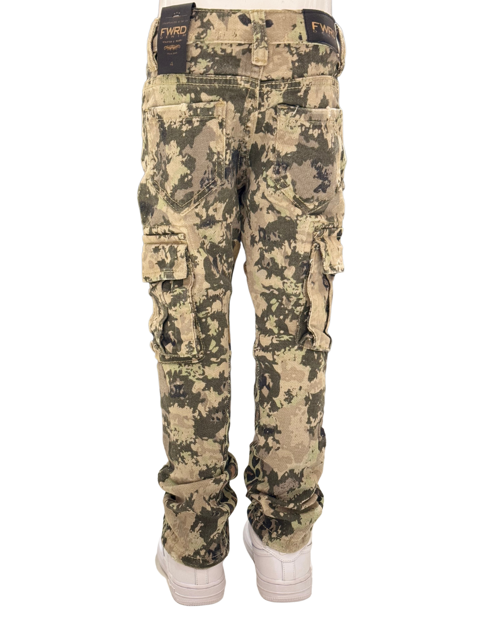 Kids Camo Stacked Jeans