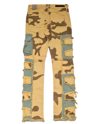 Straight Cargo Camo Jeans T4034