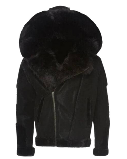 Kids El Jefe Shearling Moto Jacket