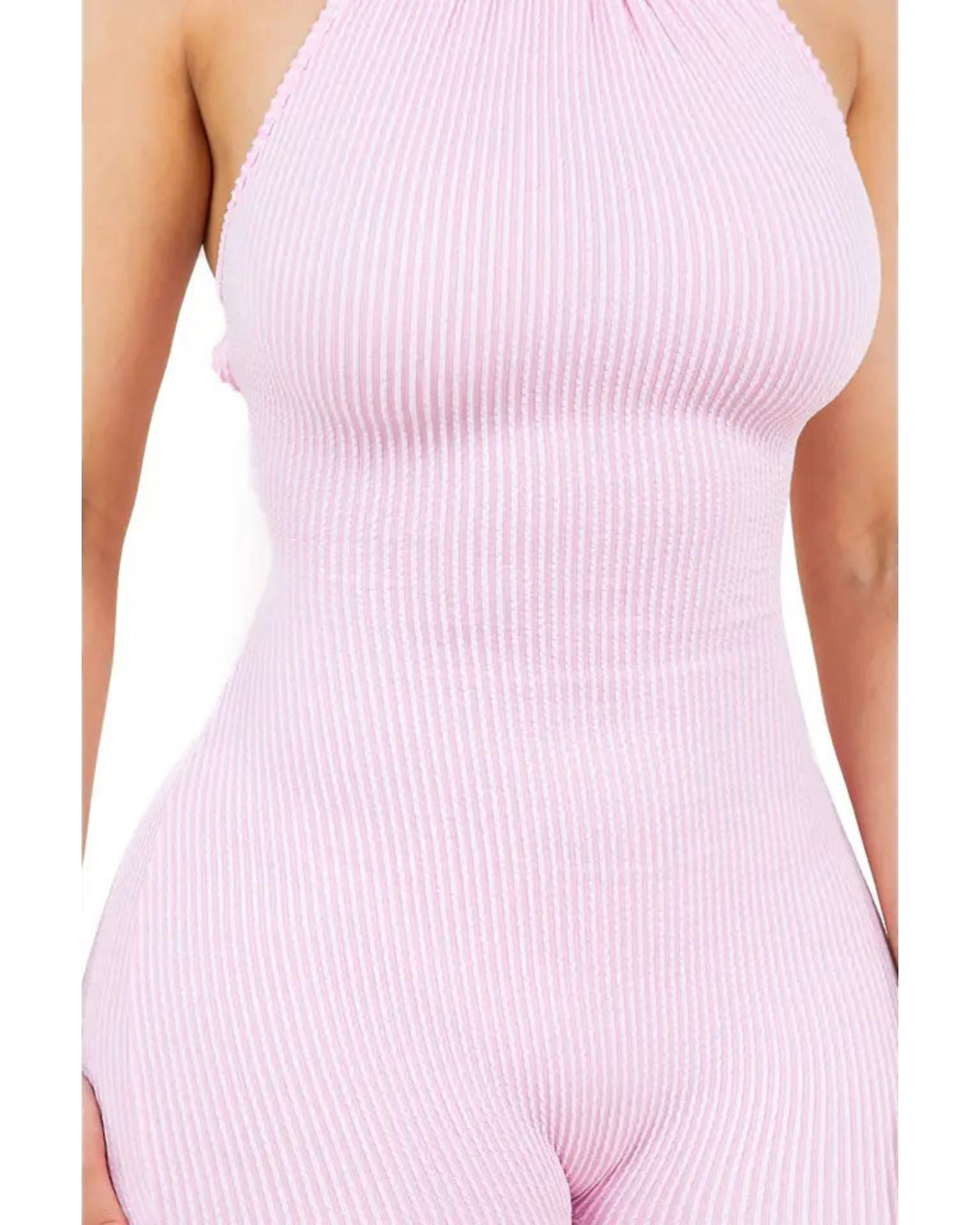 Urban Ribbed  Open Back Romper
