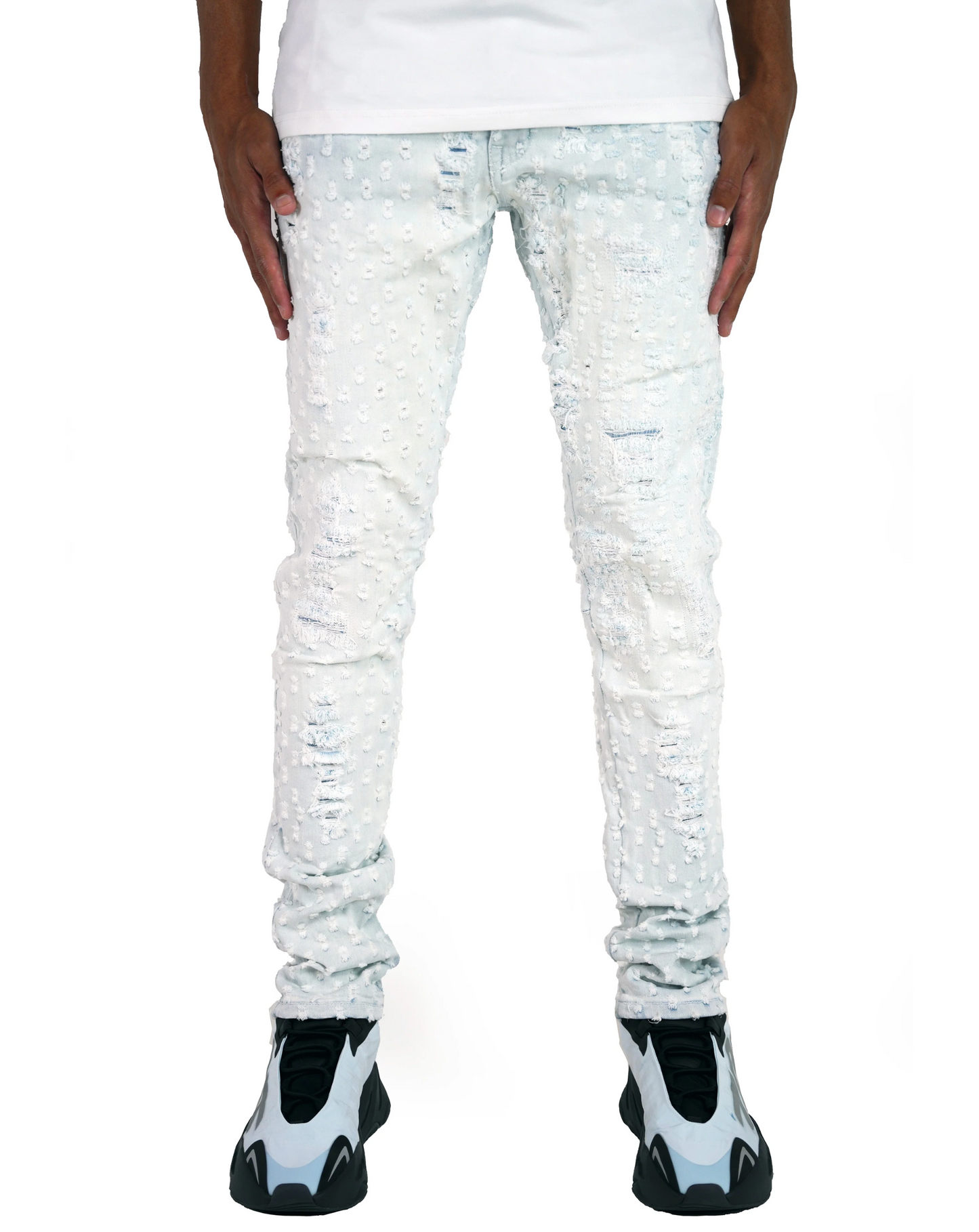 Heavy Pin Distressed Jeans 3472C