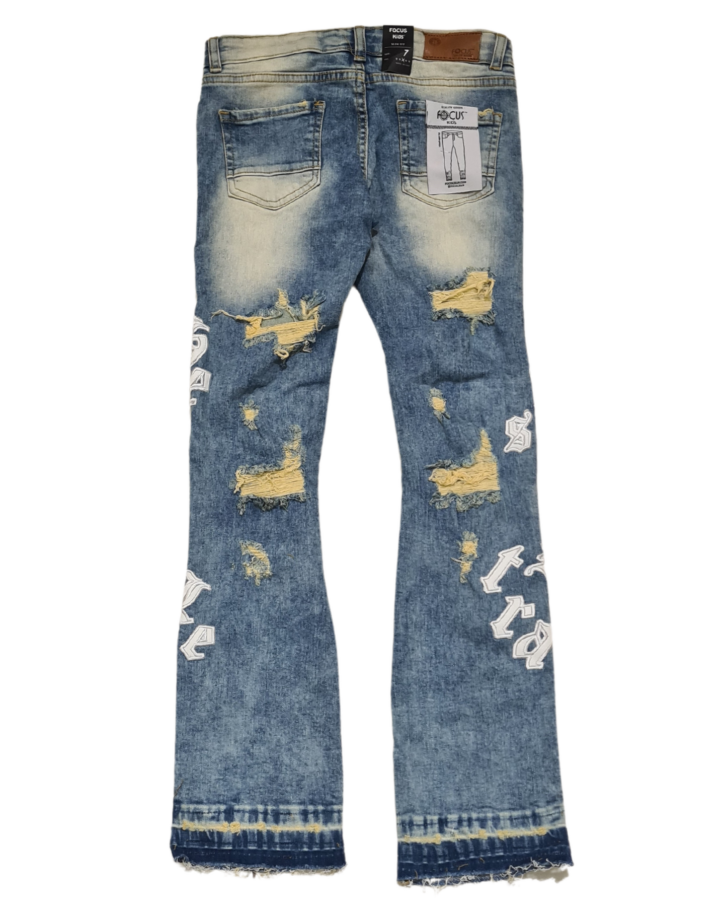 Kids Heartless Stacked Jeans 5241