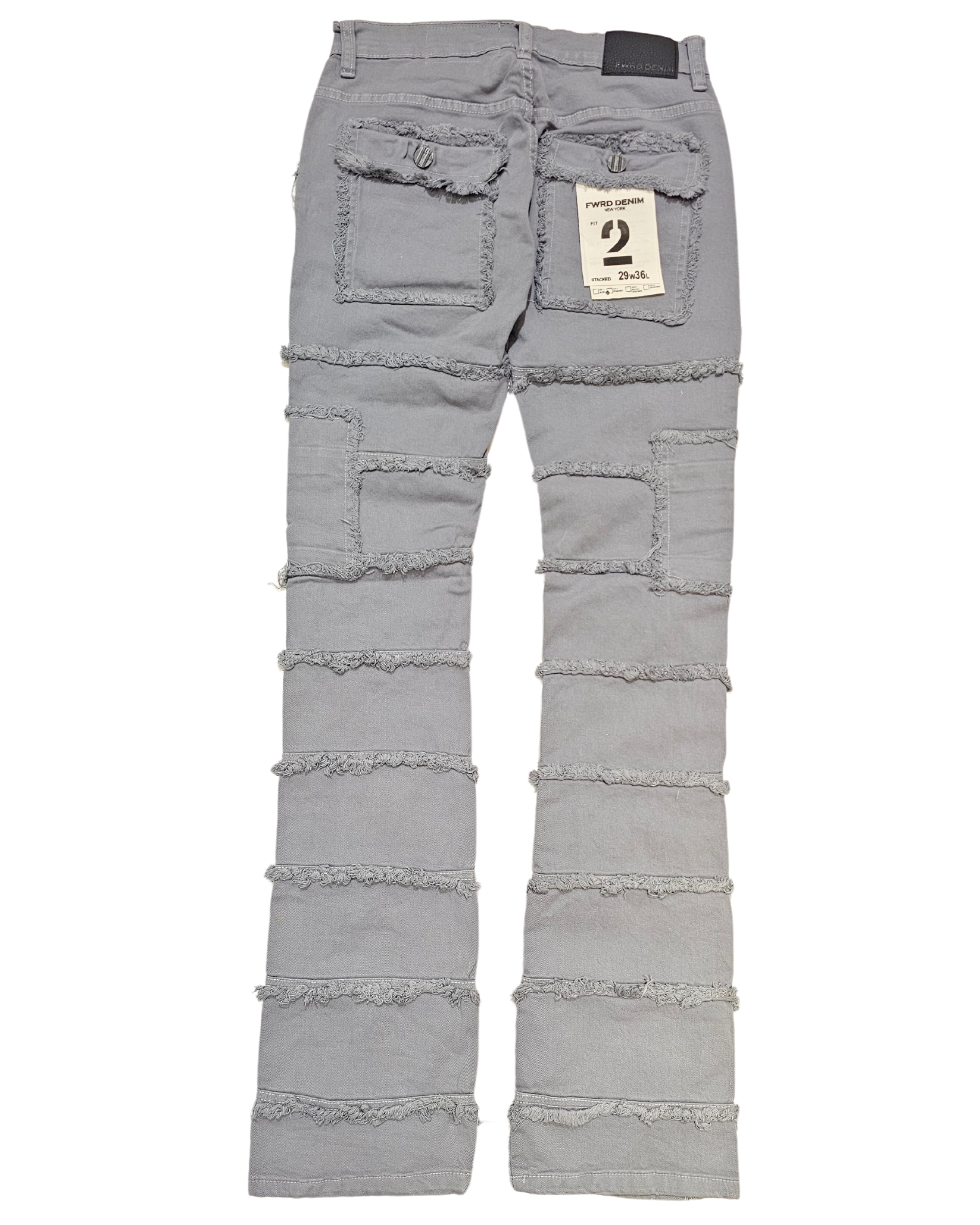 Layered Stacked Denim Jeans 330044