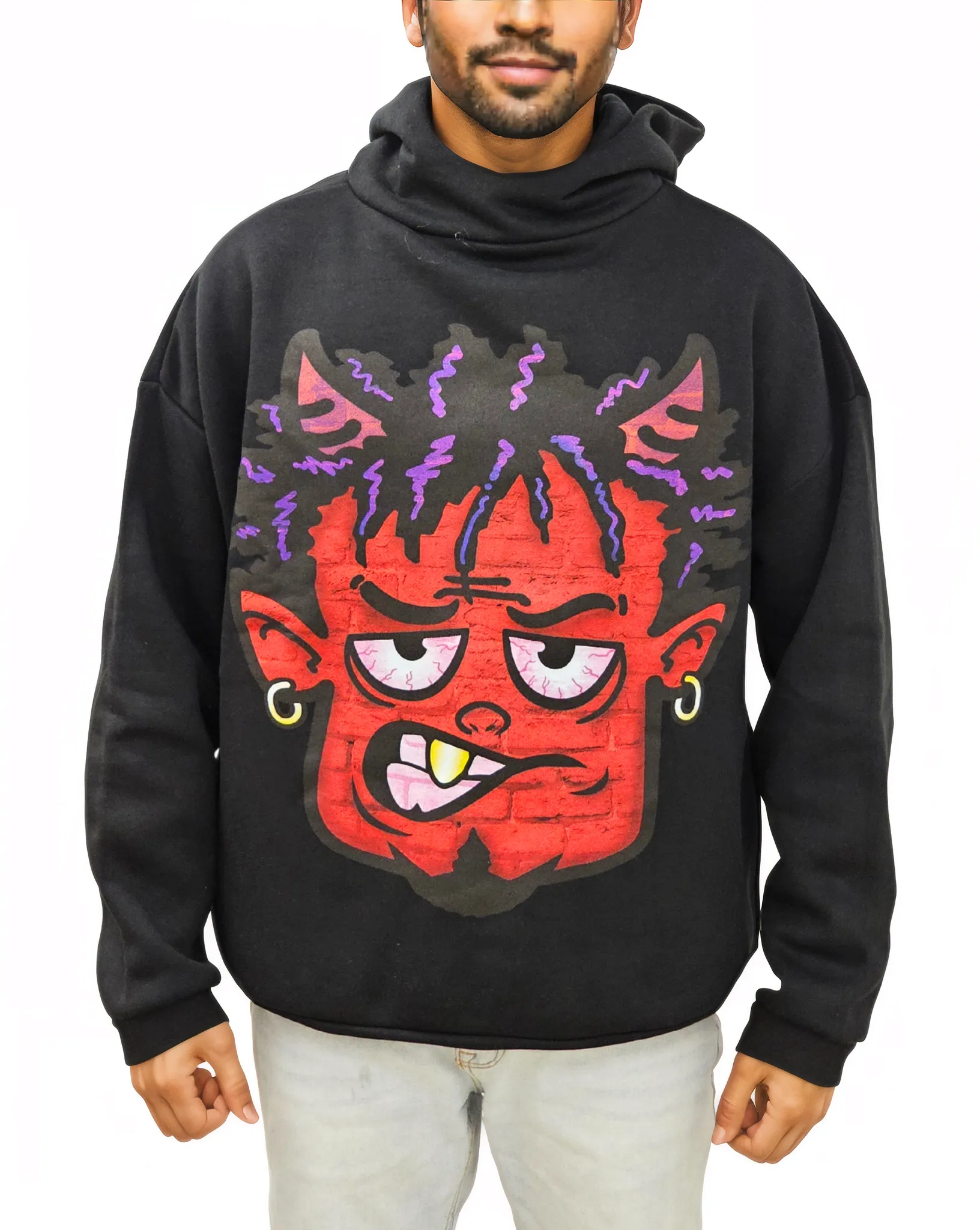 Angry Devil face Hoodie