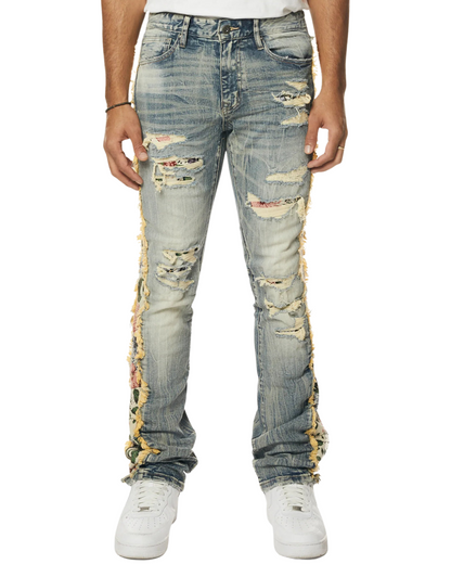 Tapestry Insert Stacked Jeans JP24113