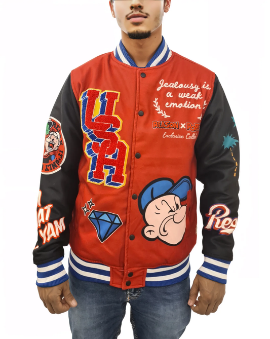 Popeye Usa Wool Varsity Jacket