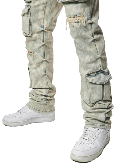 Multi Cargo Straight Fit Jeans