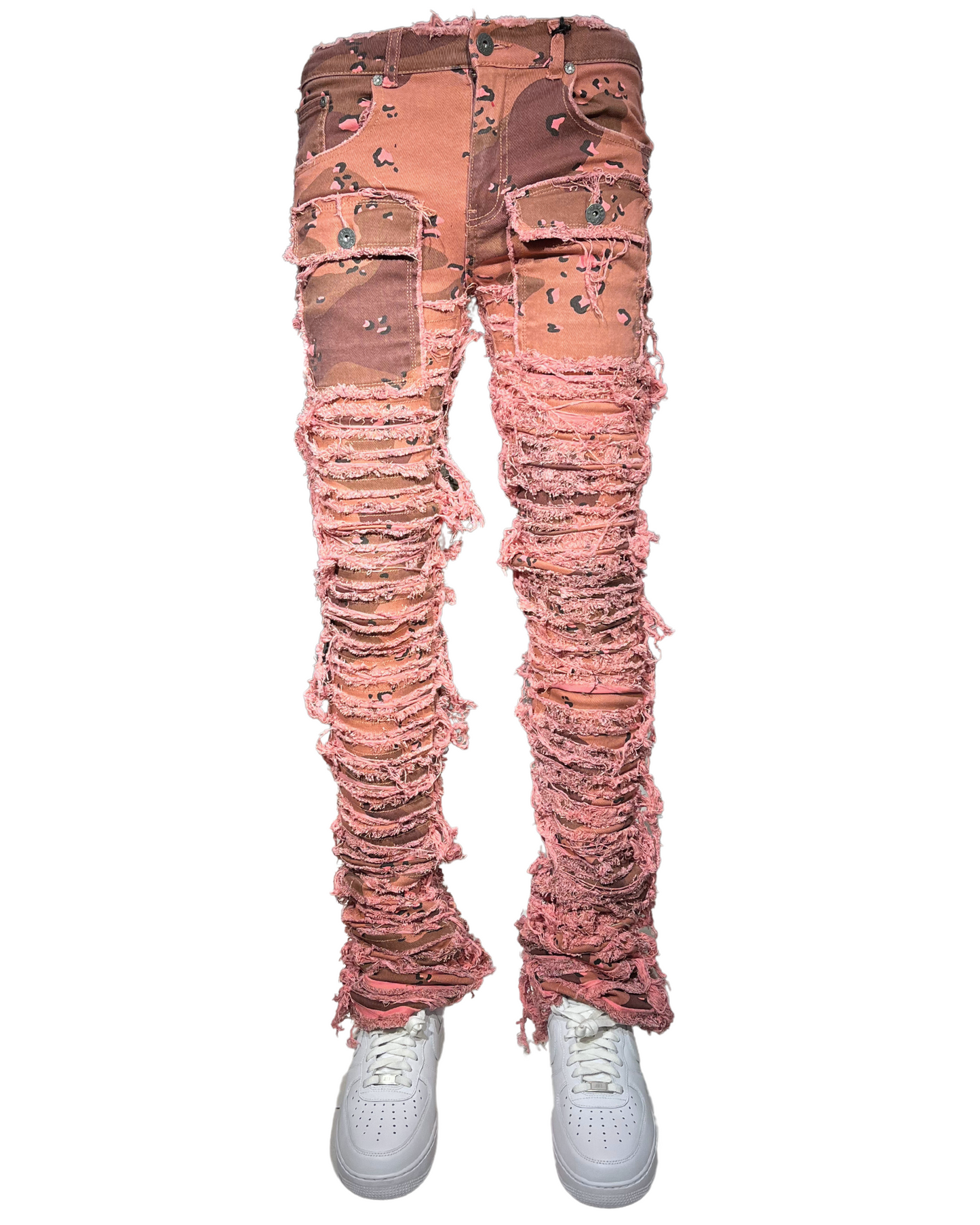 Nirvana Rip & Frayed Camo Stacked Jeans DL2260