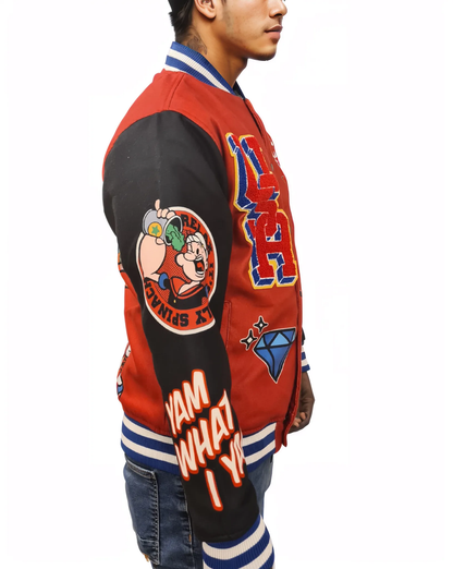 Popeye Usa Wool Varsity Jacket