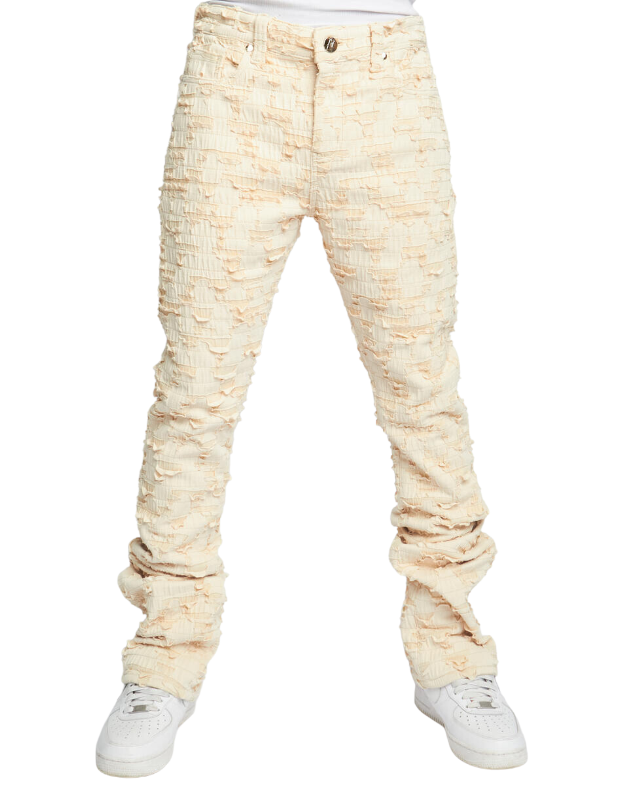 Lucas 501 Shredded Stacked Flare Jeans