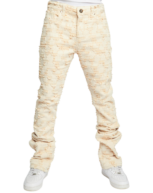 Lucas 501 Shredded Stacked Flare Jeans