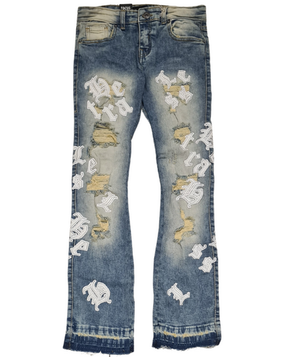 Kids Heartless Stacked Jeans 5241