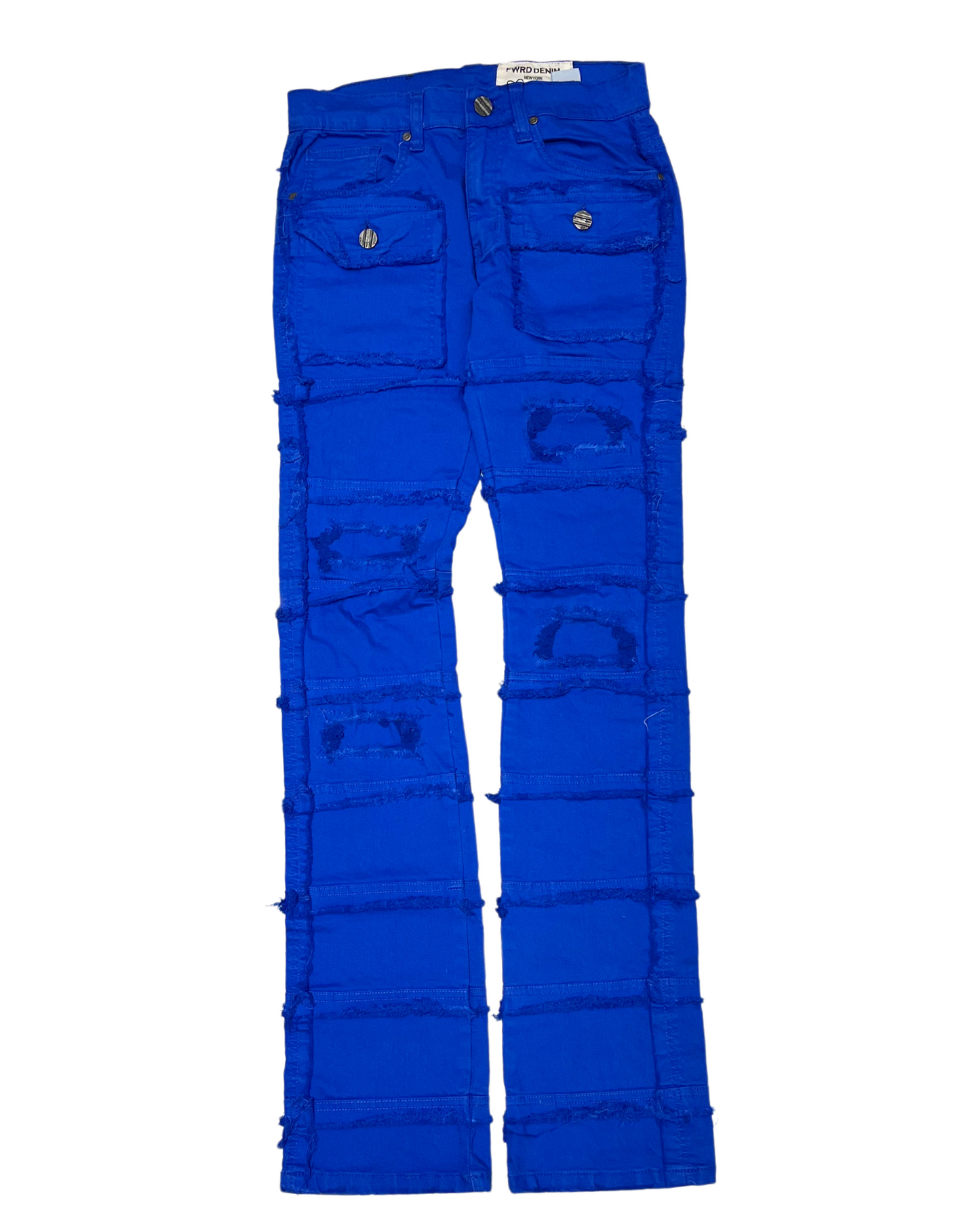 Layered Stacked Denim Jeans 330044