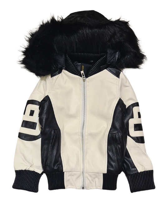 Kids PU Bomber Jacket