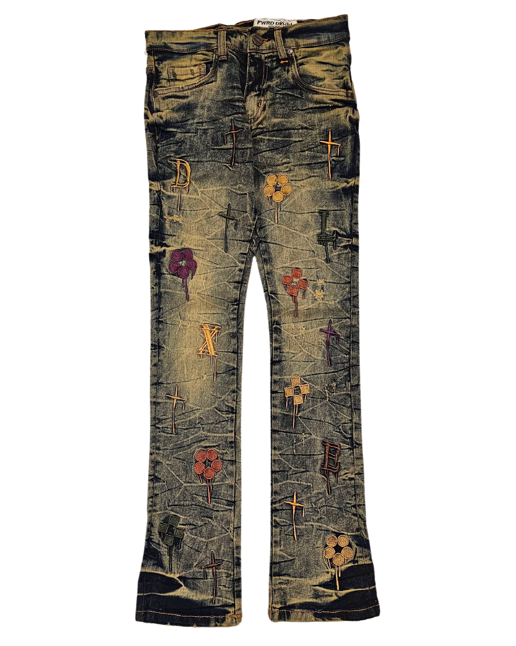 Kids Drippy Logo Denim Jean