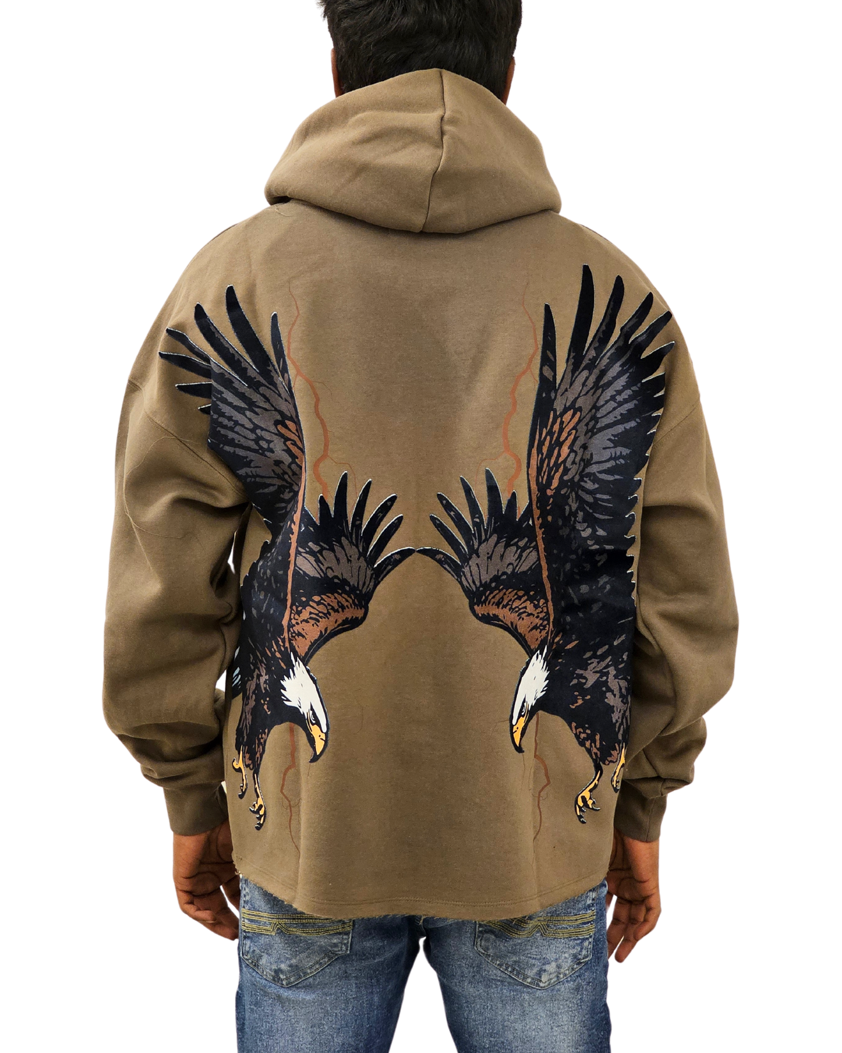 Dual Eagle Crop Hoodie