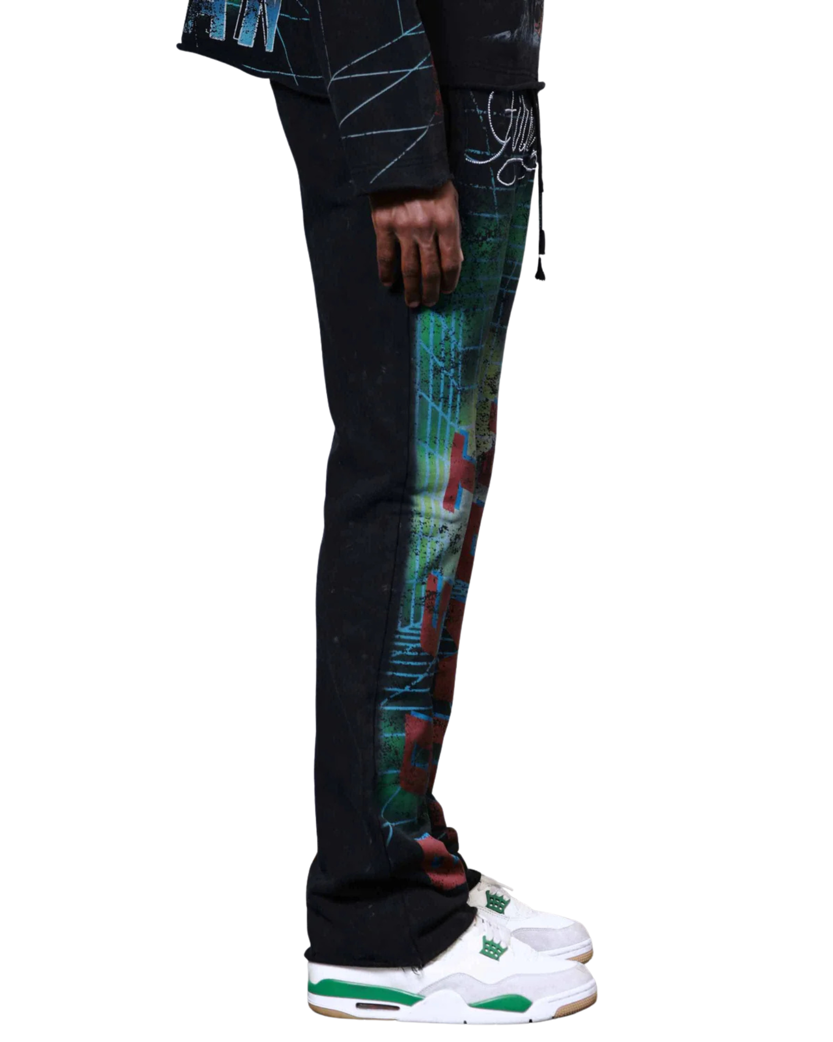 Post Human Matrix Stacked Sweatpant