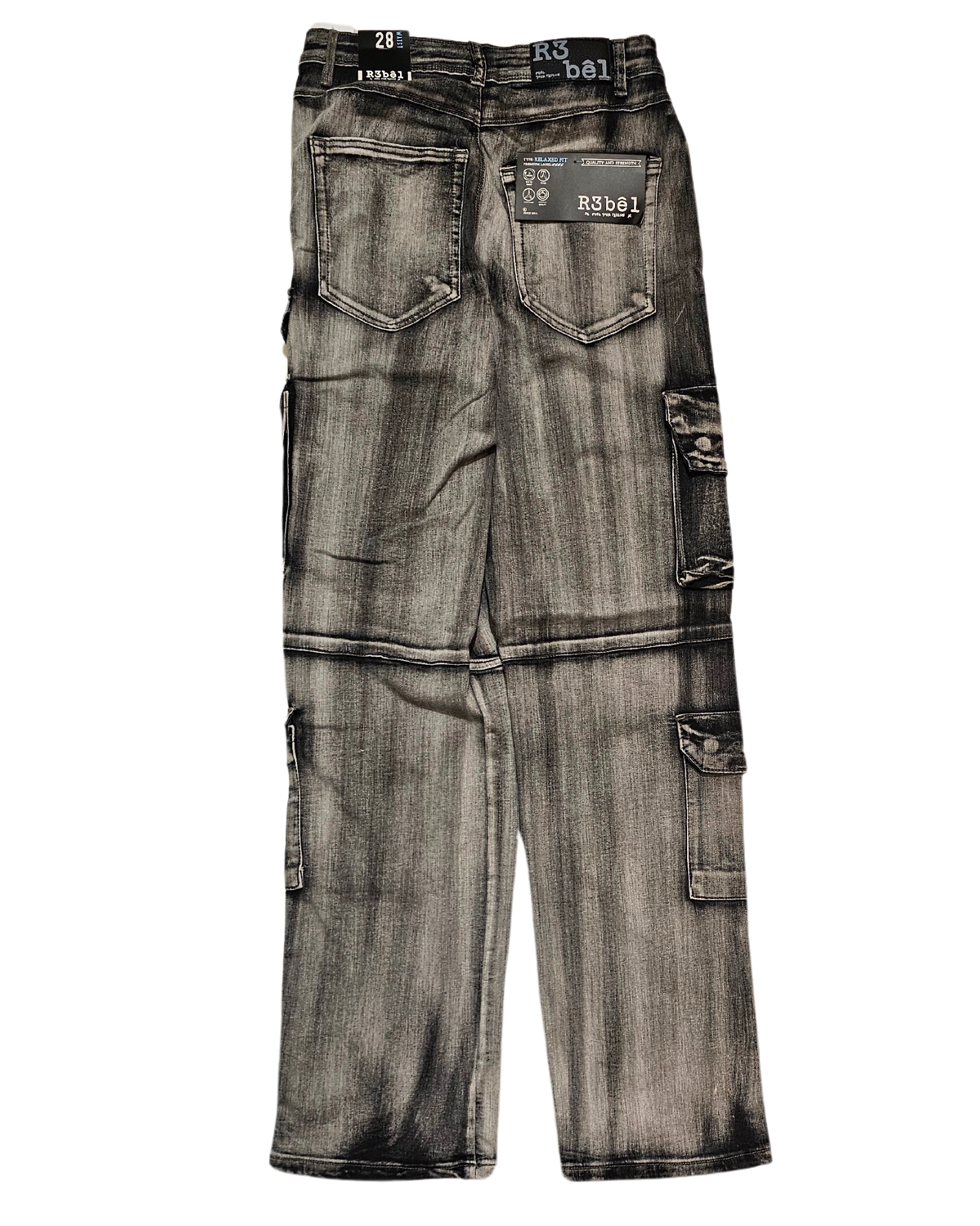 Relaxed Cargo Denim Jean 642642