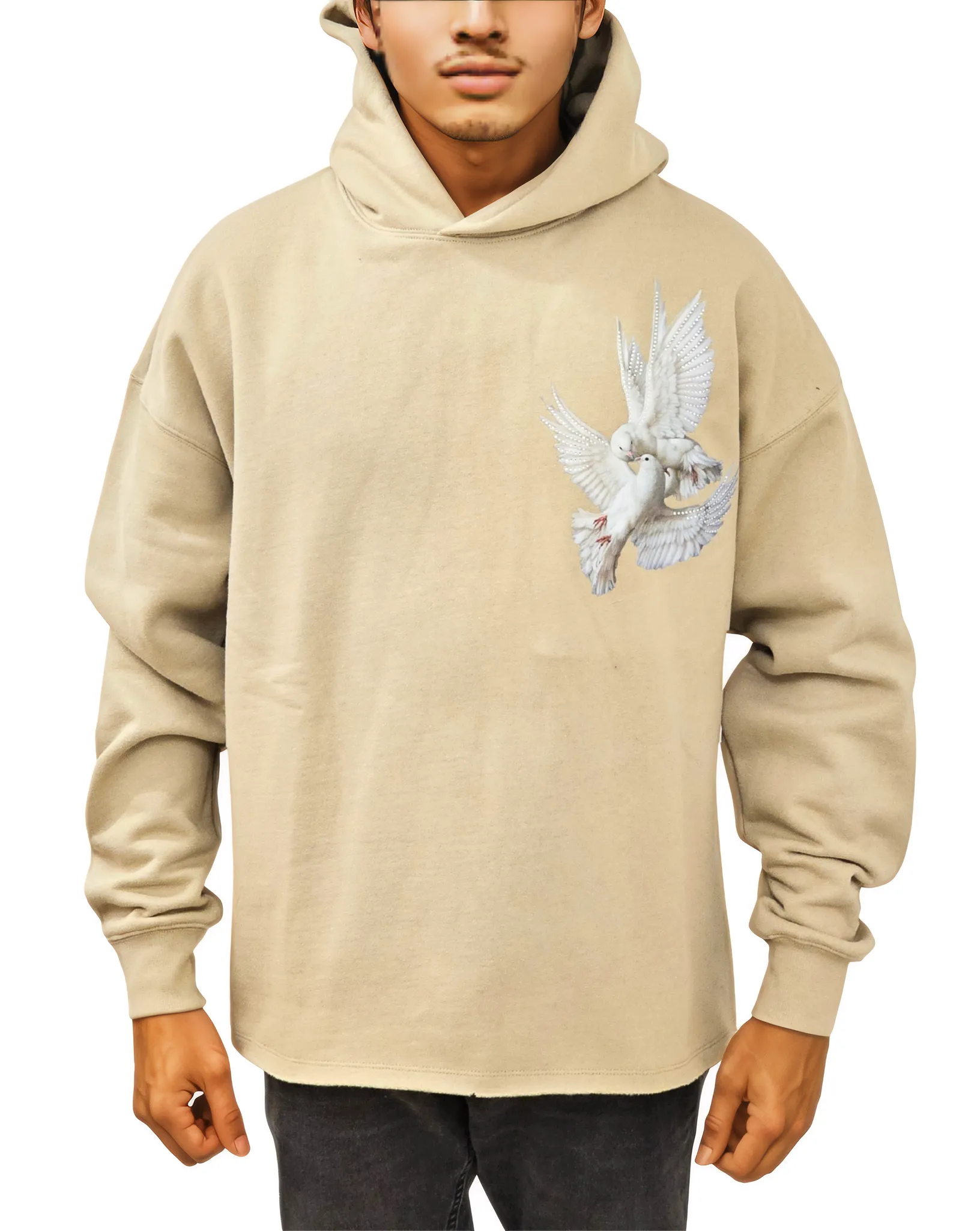 Dove Peace Crop Hoodie