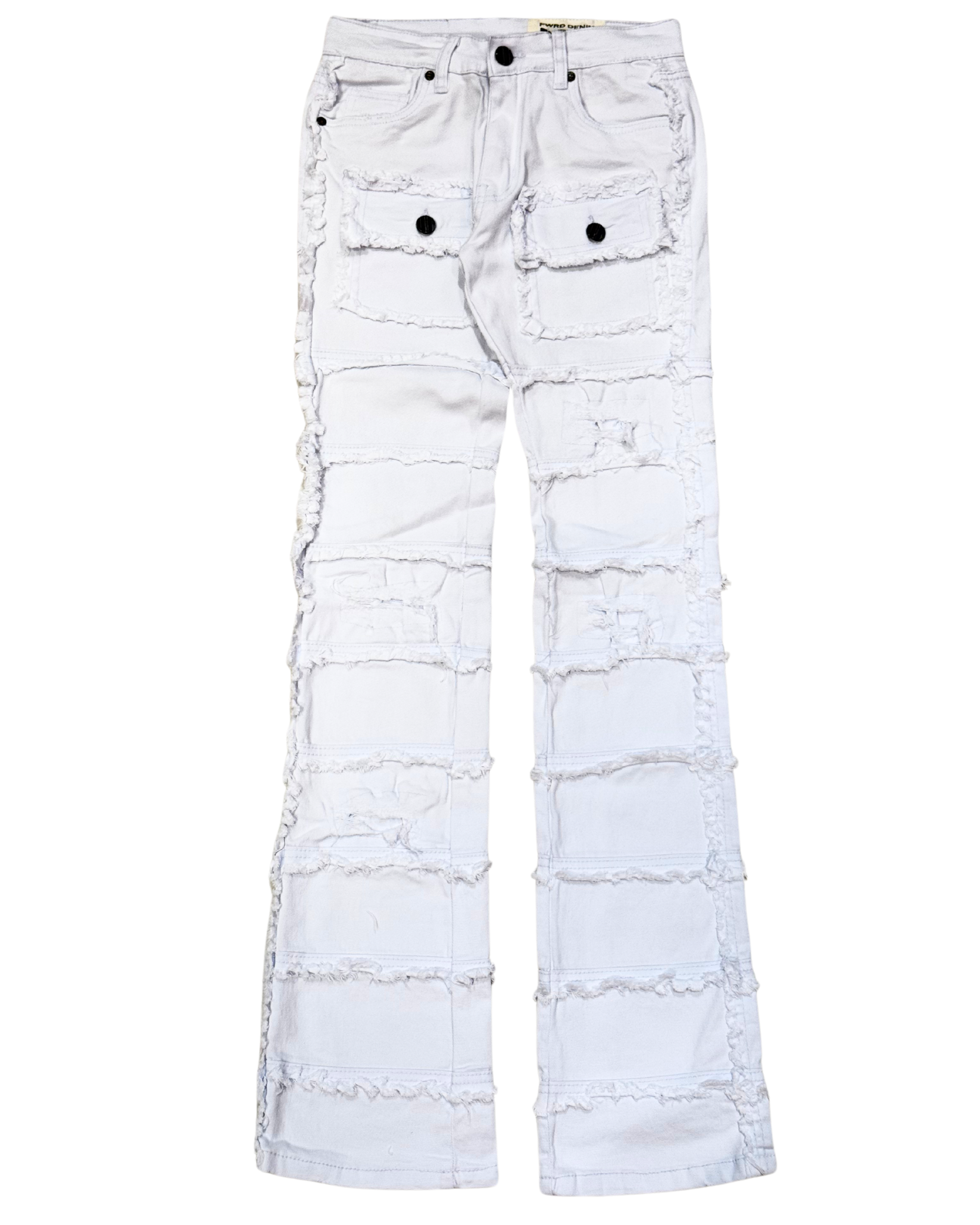 Layered Stacked Denim Jeans 330044