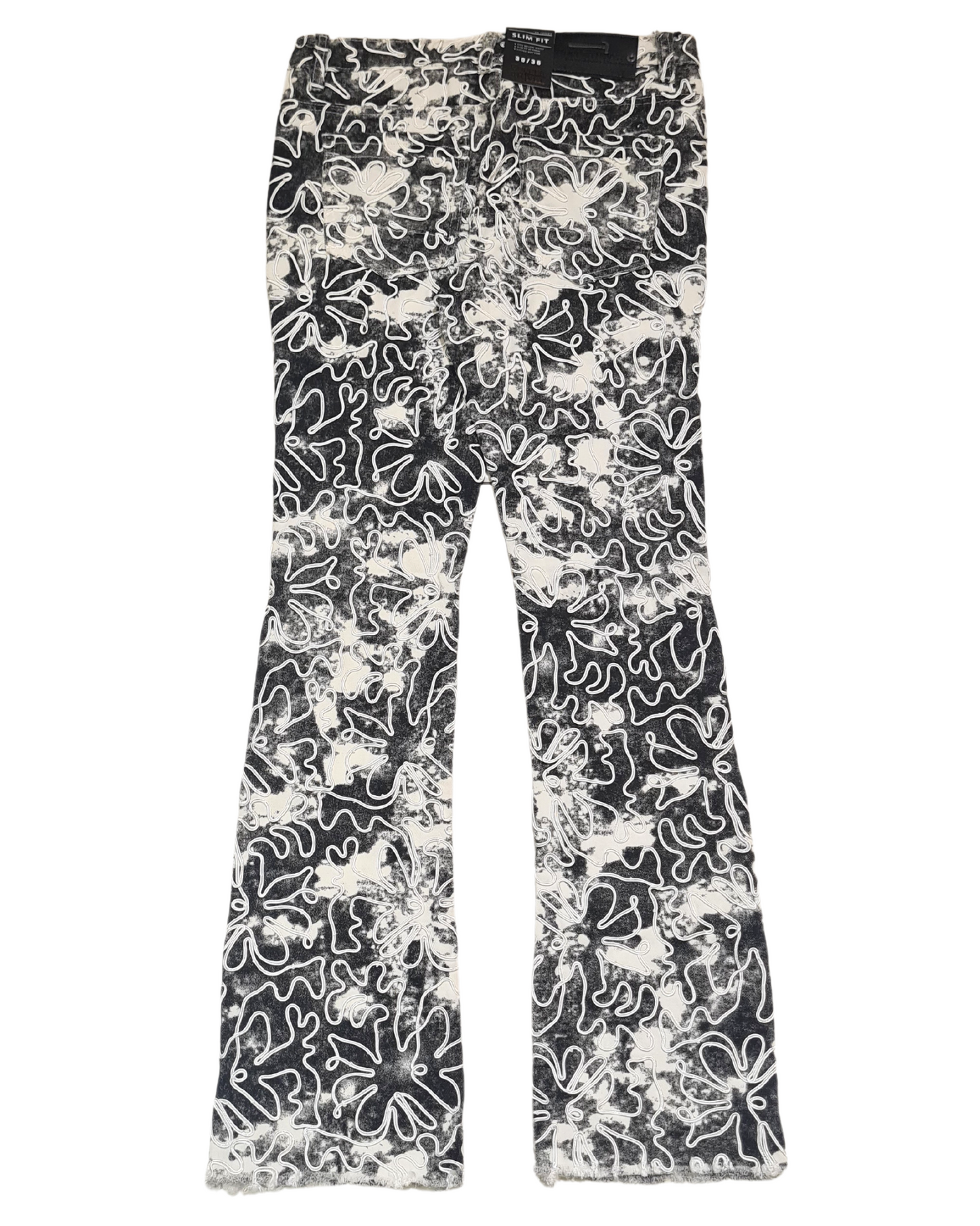 Paisley Discharging Print Jeans