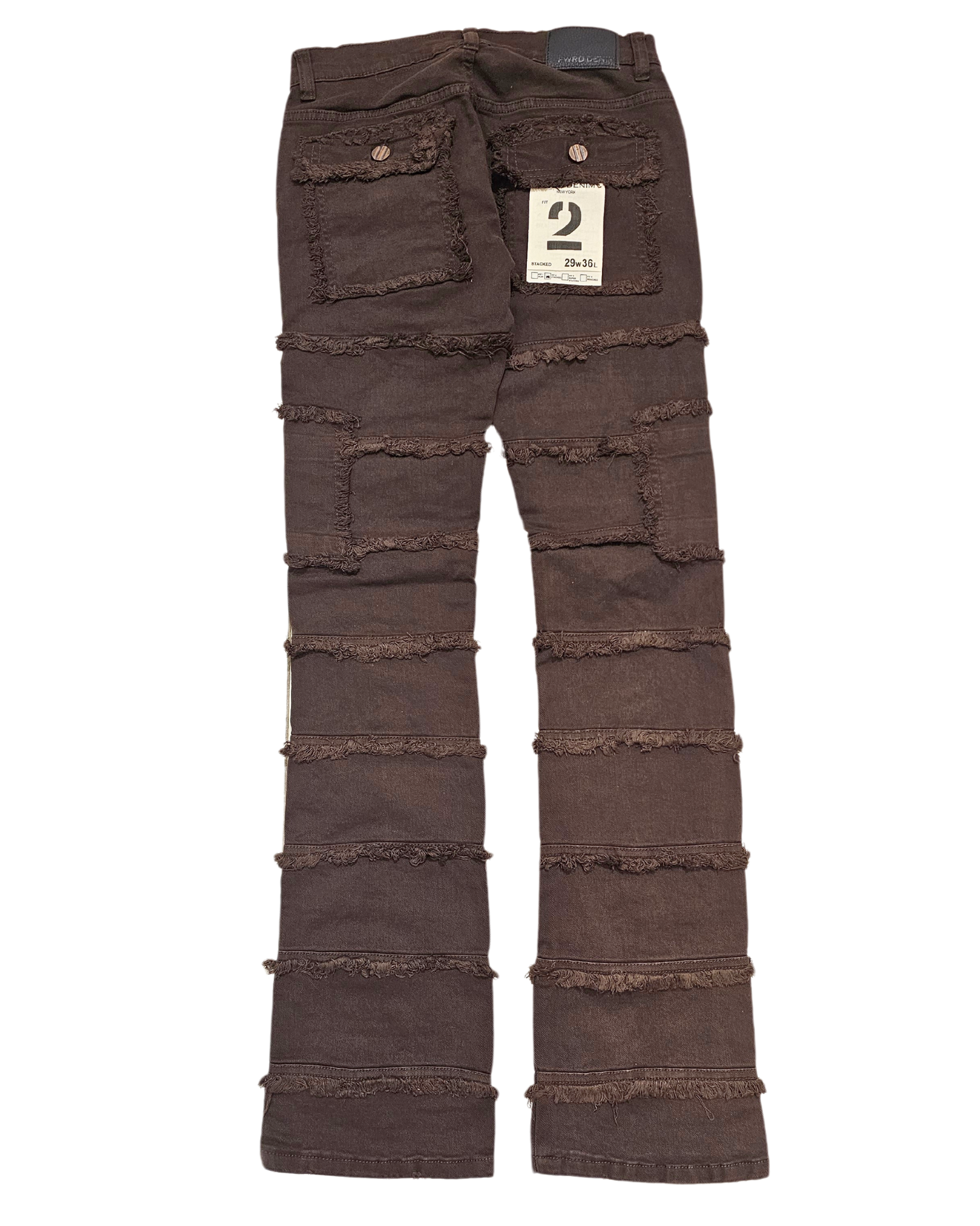 Layered Stacked Denim Jeans 330044