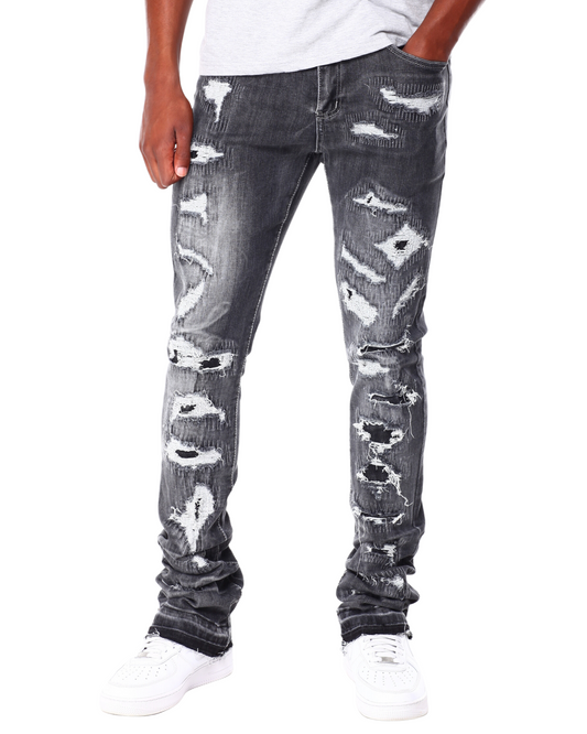 Rip & Repair Stacked Jeans 5813D