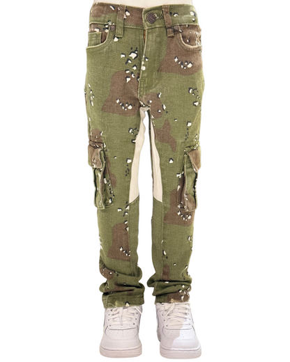 Kids Camo Stacked Jeans
