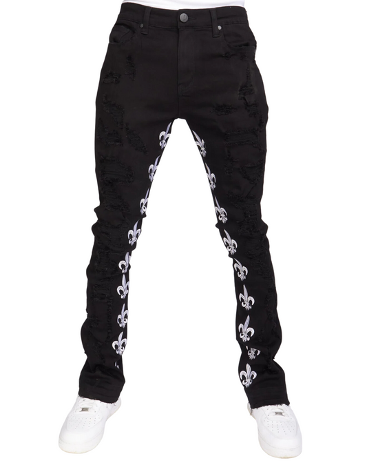 Barkley 504 Embroidery Stacked Jeans