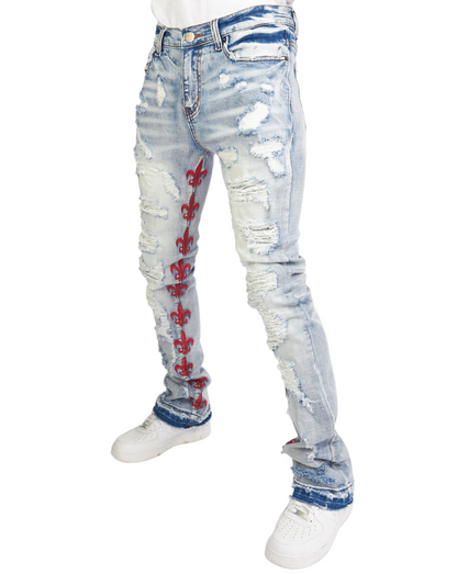 Barkley 501 Embroidery Stacked Jeans
