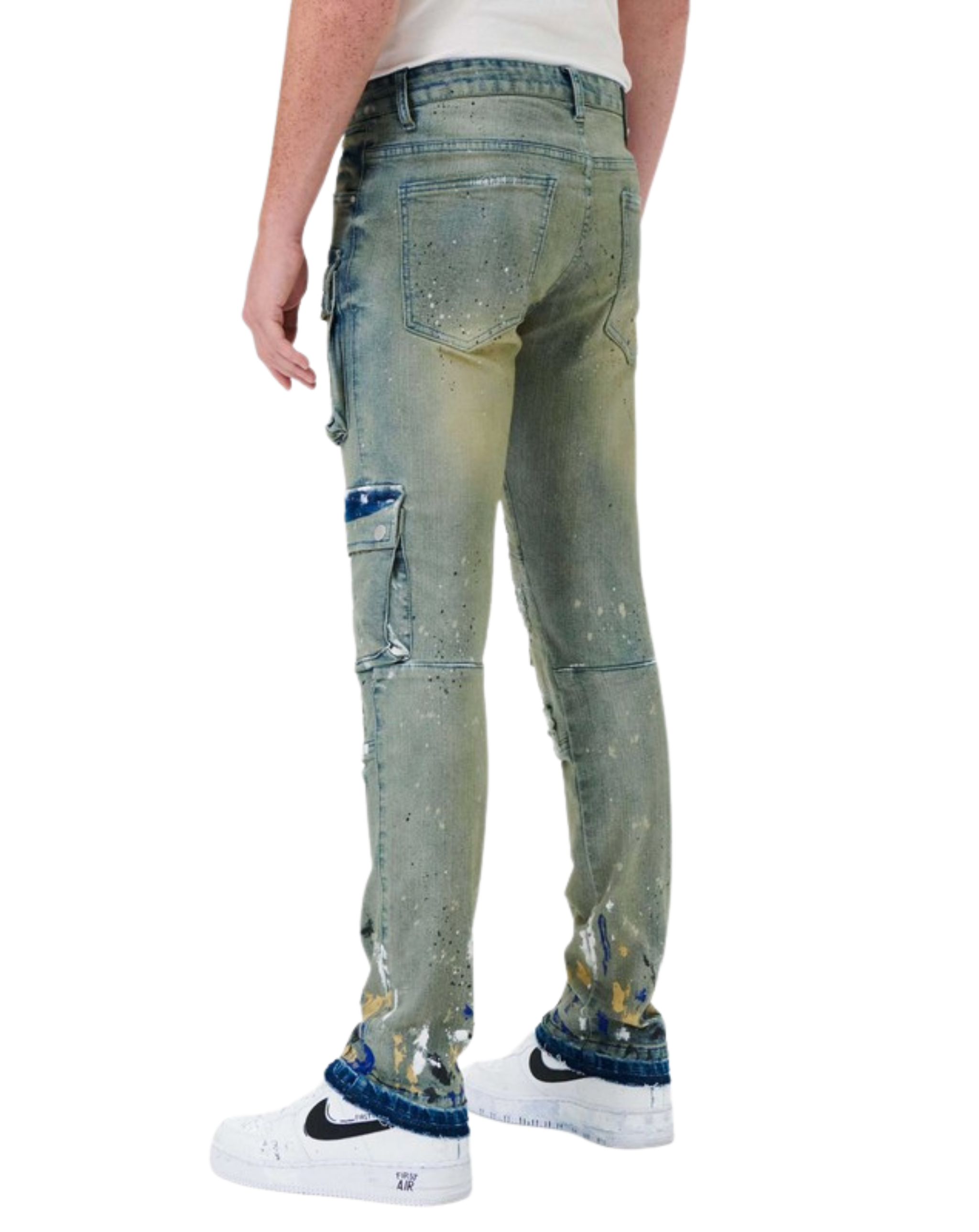 Multi Cargo Slim Straight Denim